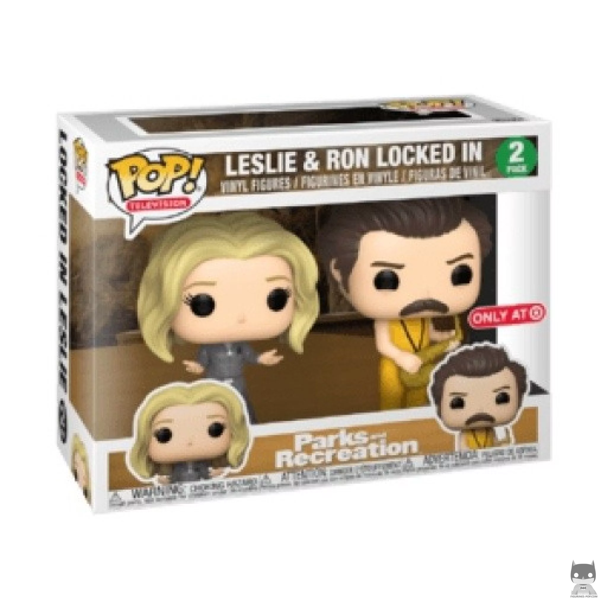Figurine Funko POP Leslie & Ron Enfermés avec boîte