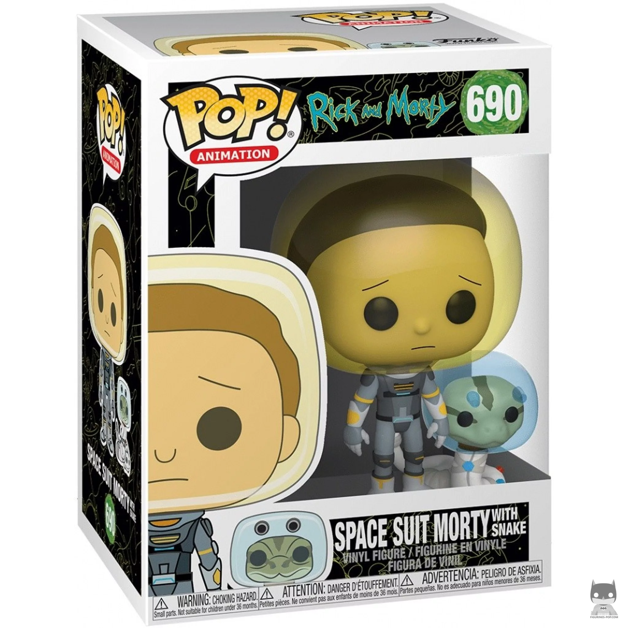 Figurine Funko POP Morty Cosmonaute avec Serpent avec boîte