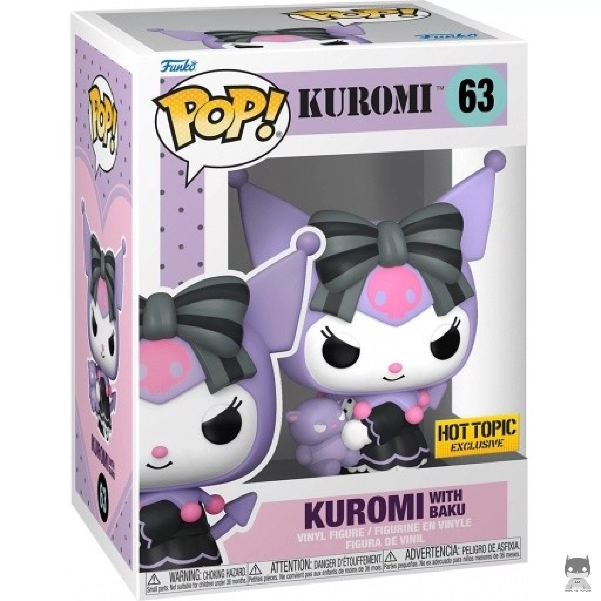 Figurine Funko POP Kuromi avec Baku avec boîte