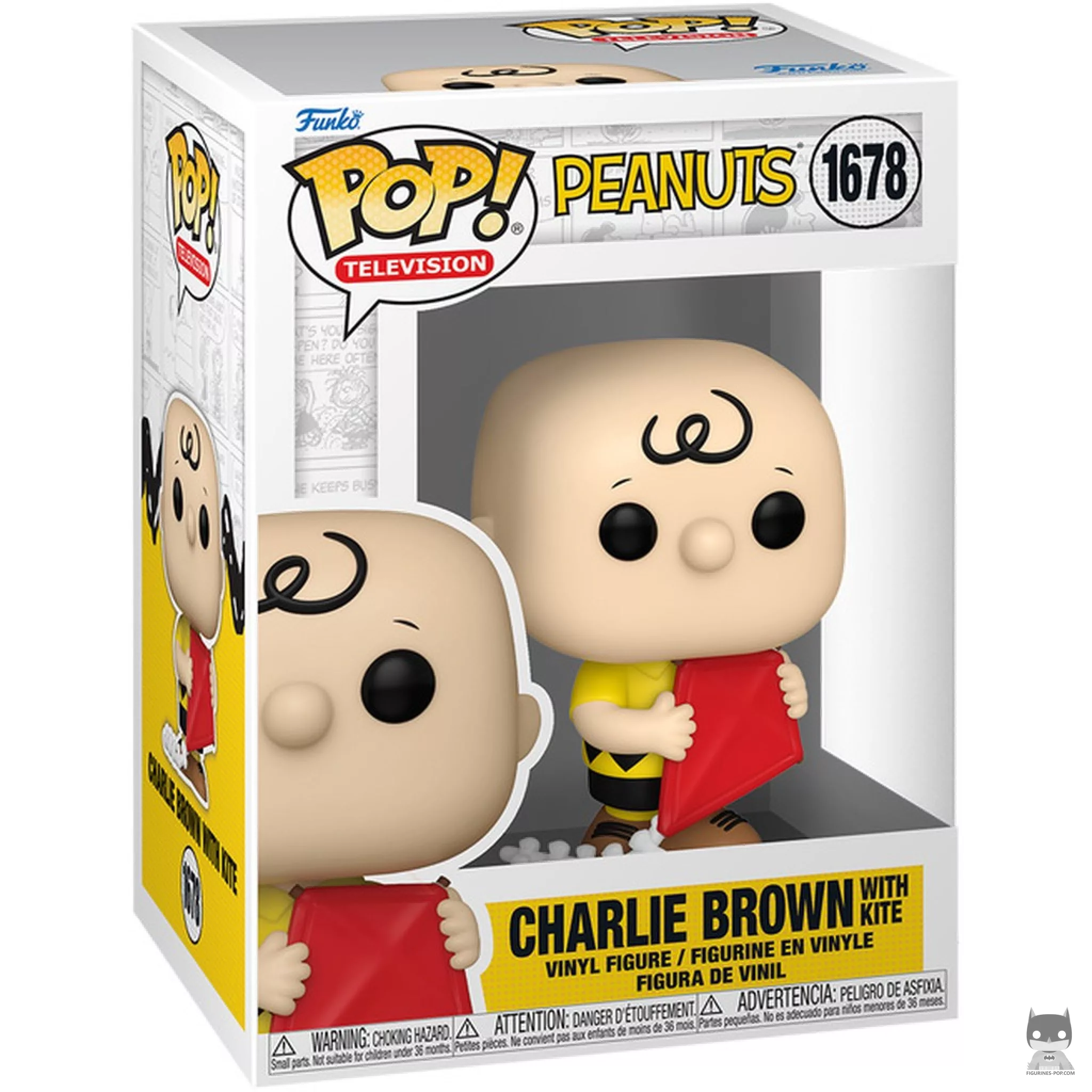 Figurine Funko POP Charlie Brown avec cerf-volant avec boîte