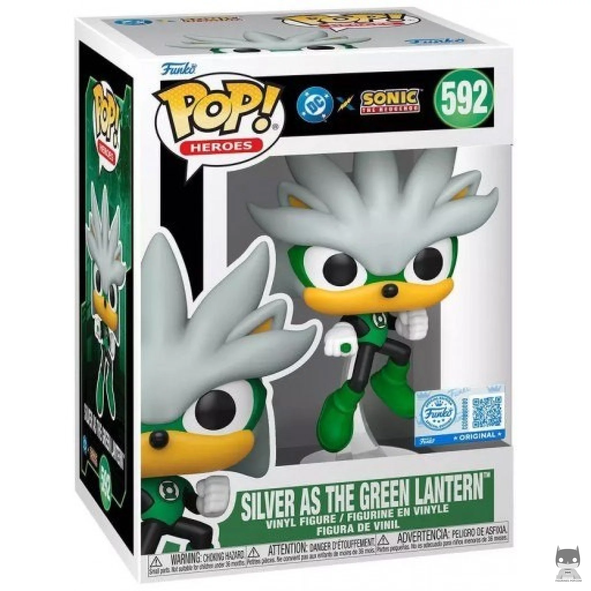 Figurine Funko POP Silver en Green Lantern avec boîte