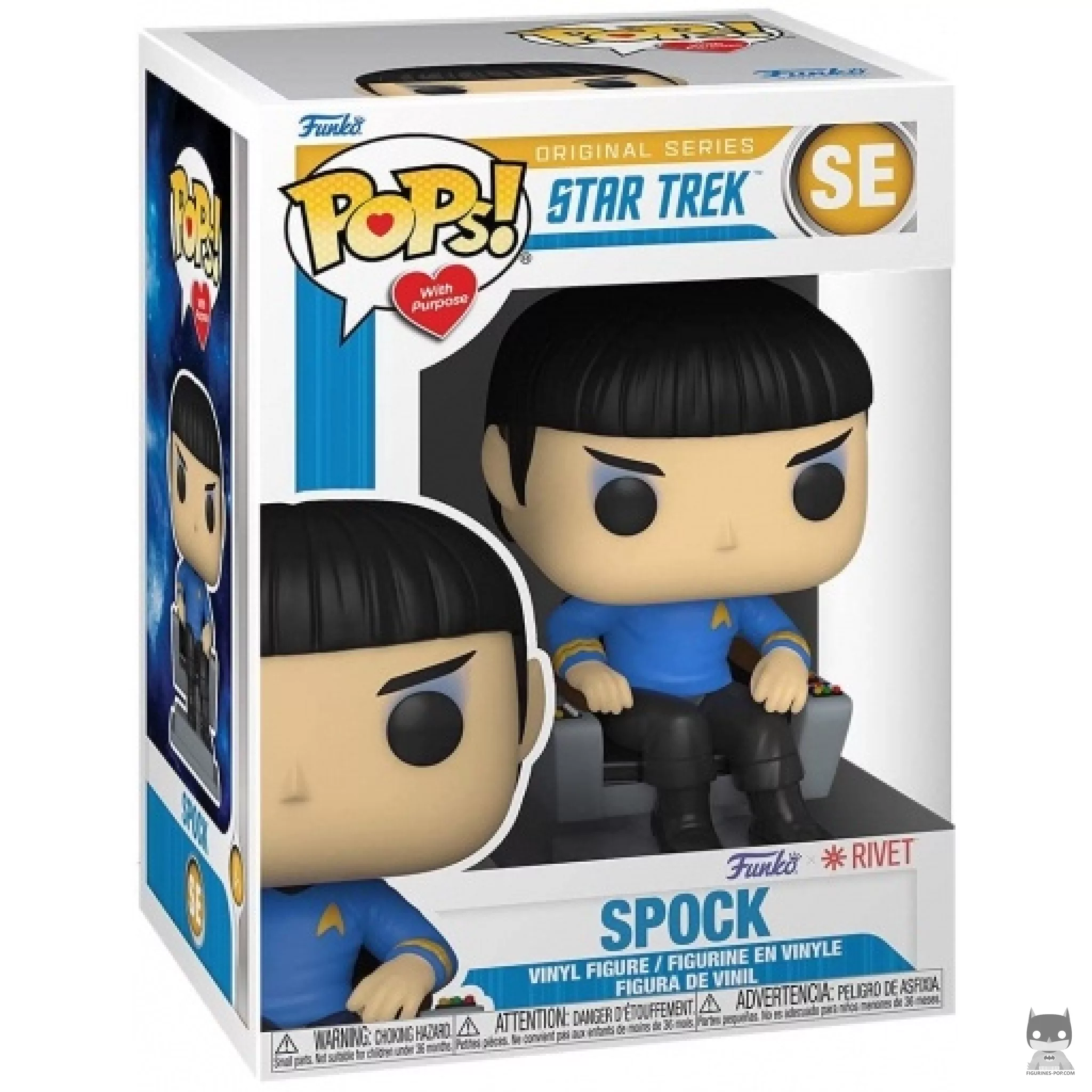 Figurine Funko POP Spock sur Fauteuil avec boîte