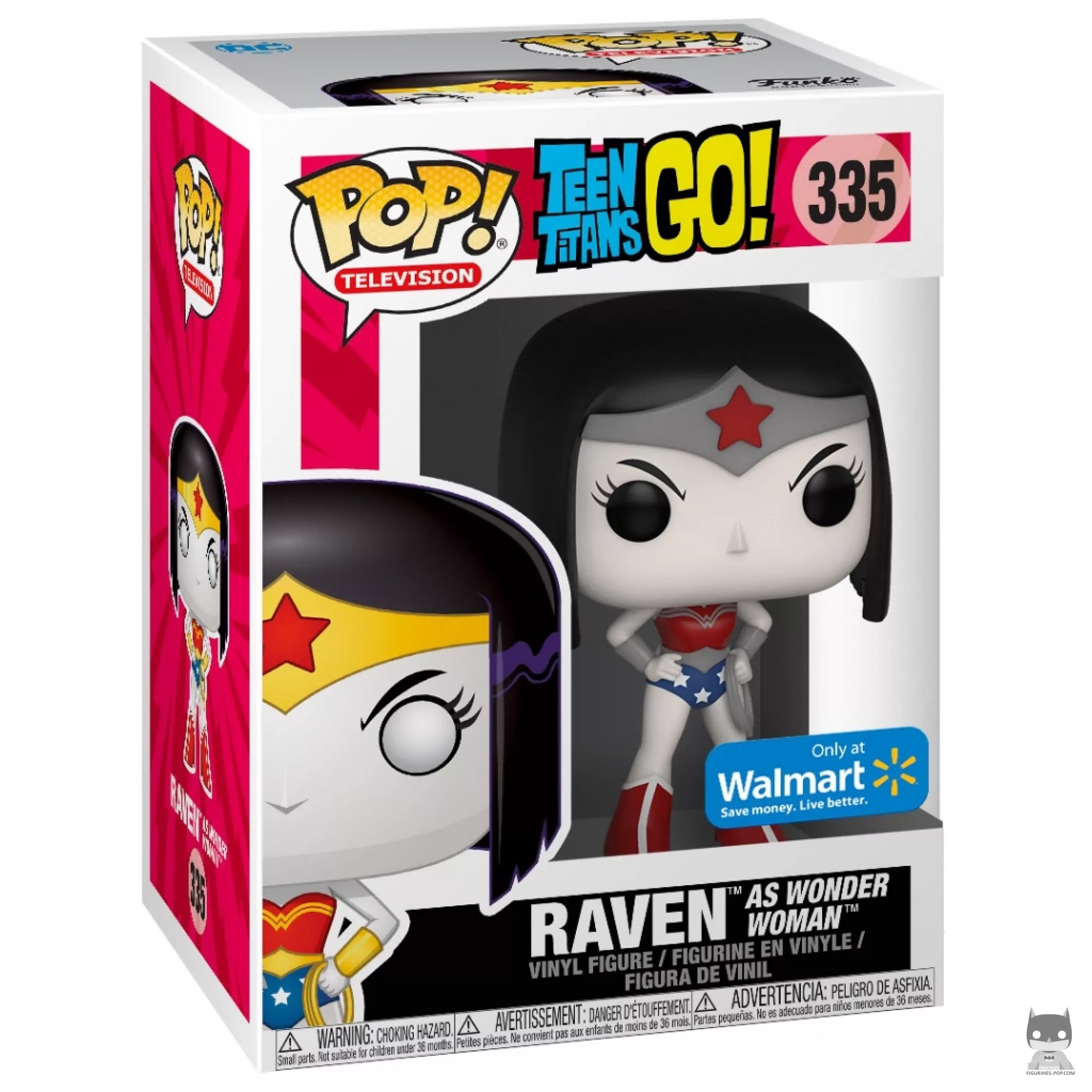 Figurine Funko POP Raven en Wonder Woman (Bleu, Blanc & Rouge) avec boîte