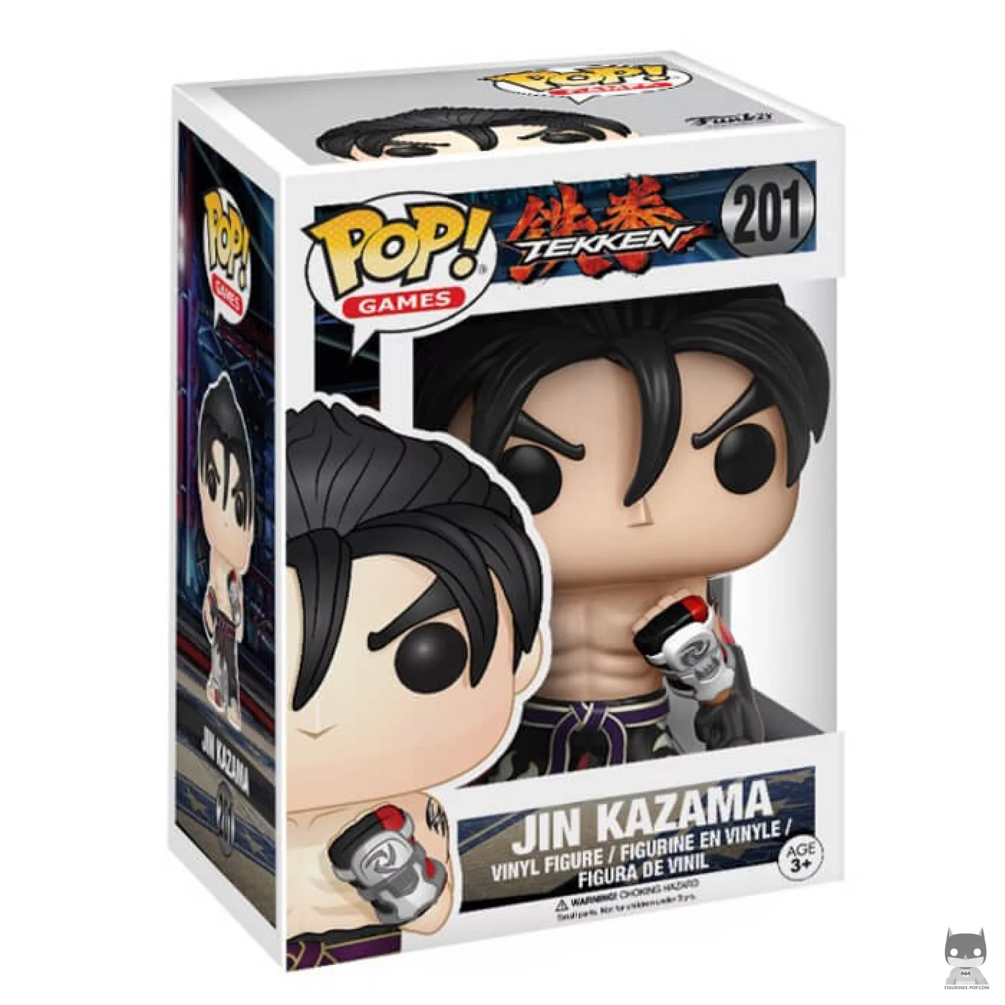 Figurine Funko POP Jin Kazama (Noir et Blanc) avec boîte