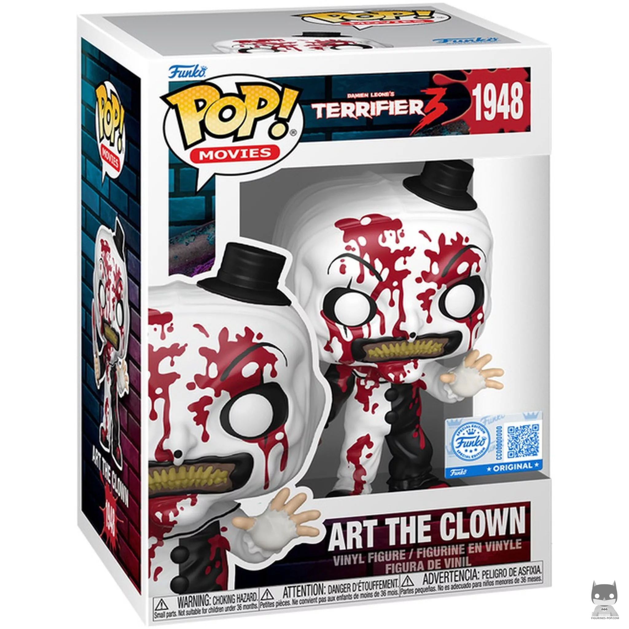 Figurine Funko POP Art le Clown (Ensanglanté) avec boîte