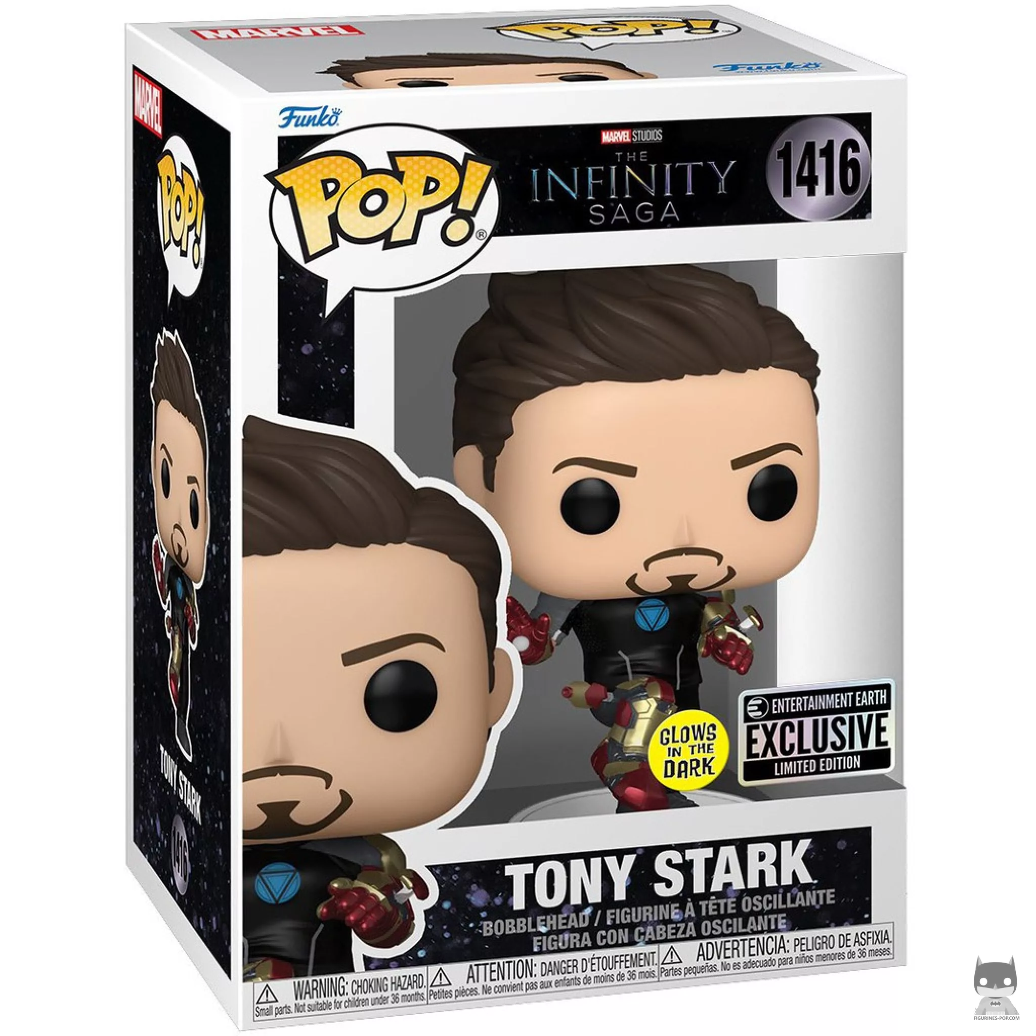 Figurine Funko POP Tony Stark (Glow in the Dark) avec boîte