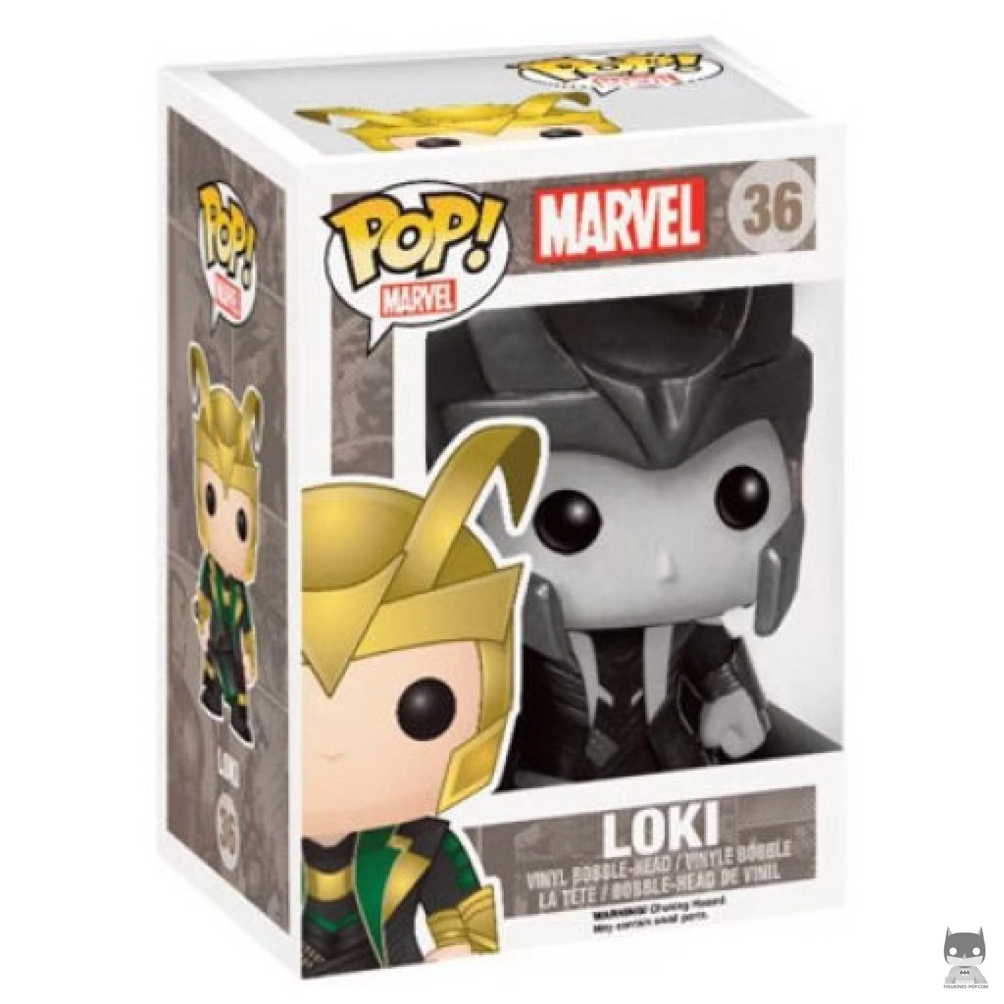 Figurine Funko POP Loki (Helmet) (Noir & Blanc) avec boîte