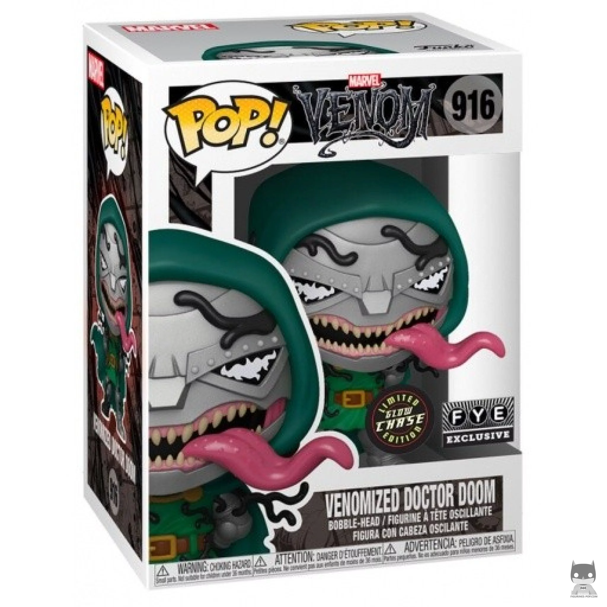 Figurine Funko POP Doctor Doom Venom (Chase & Glow in the Dark) avec boîte