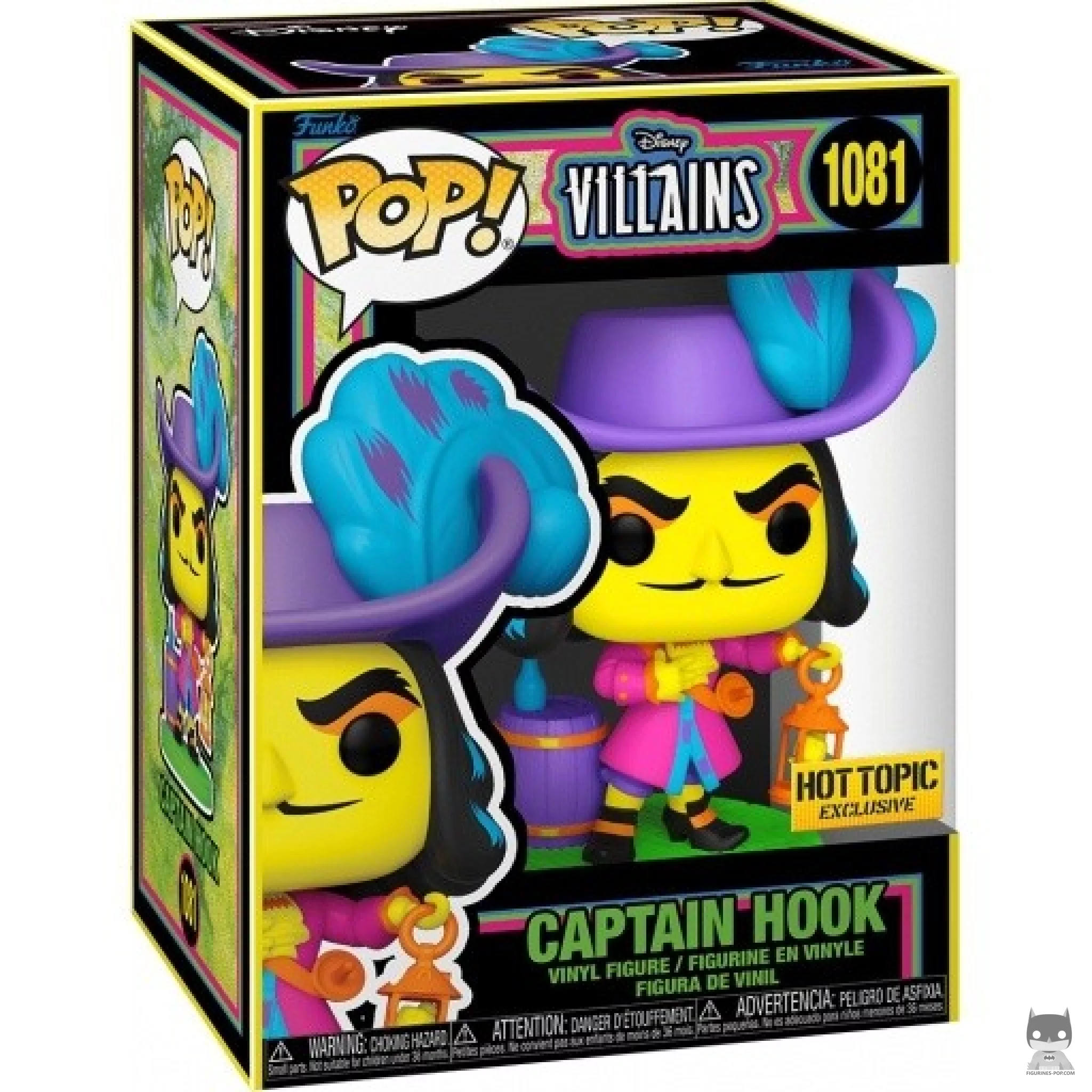 Figurine Funko POP Capitaine Crochet (Blacklight) avec boîte