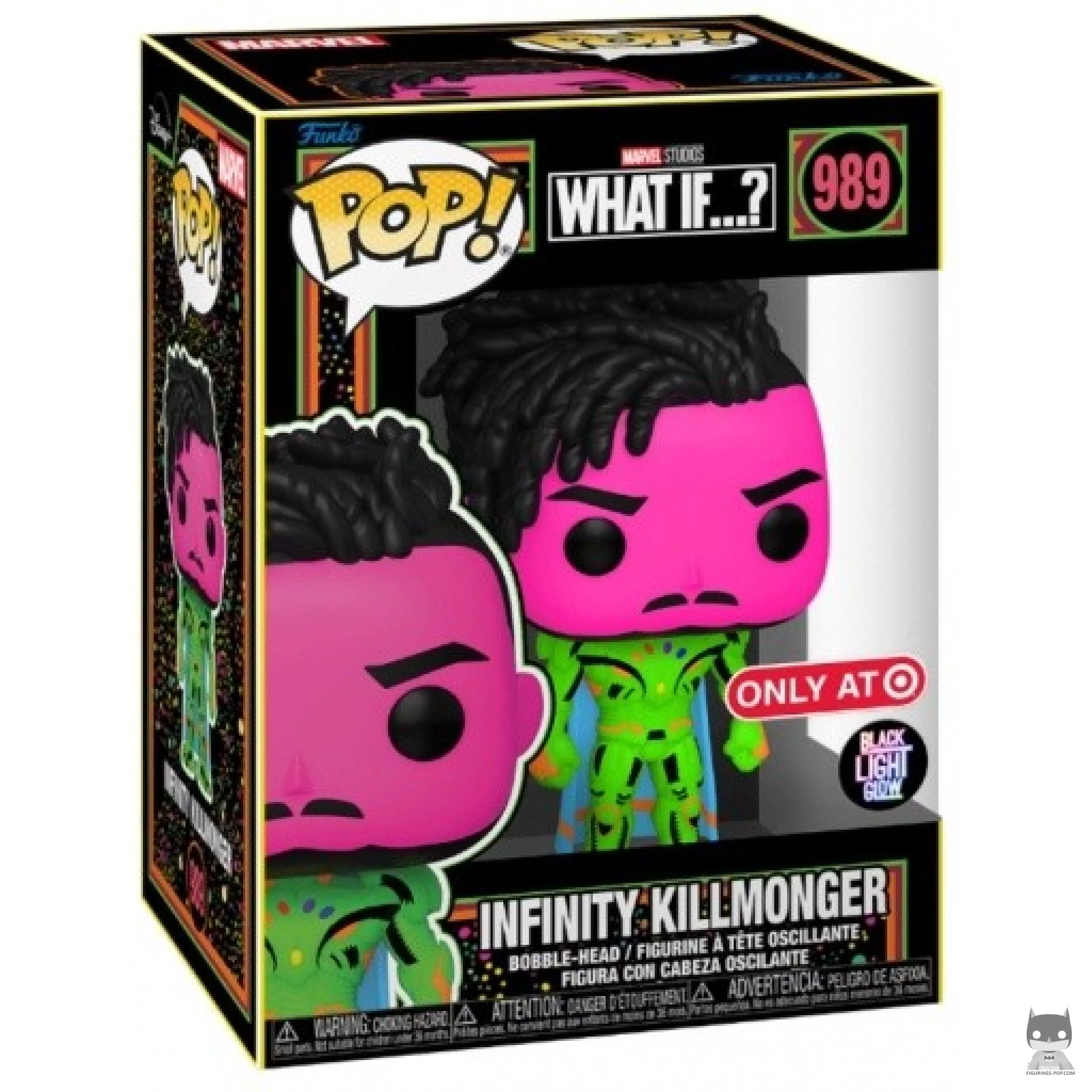 Figurine Funko POP Infinity Killmonger (Blacklight & Supersized) avec boîte