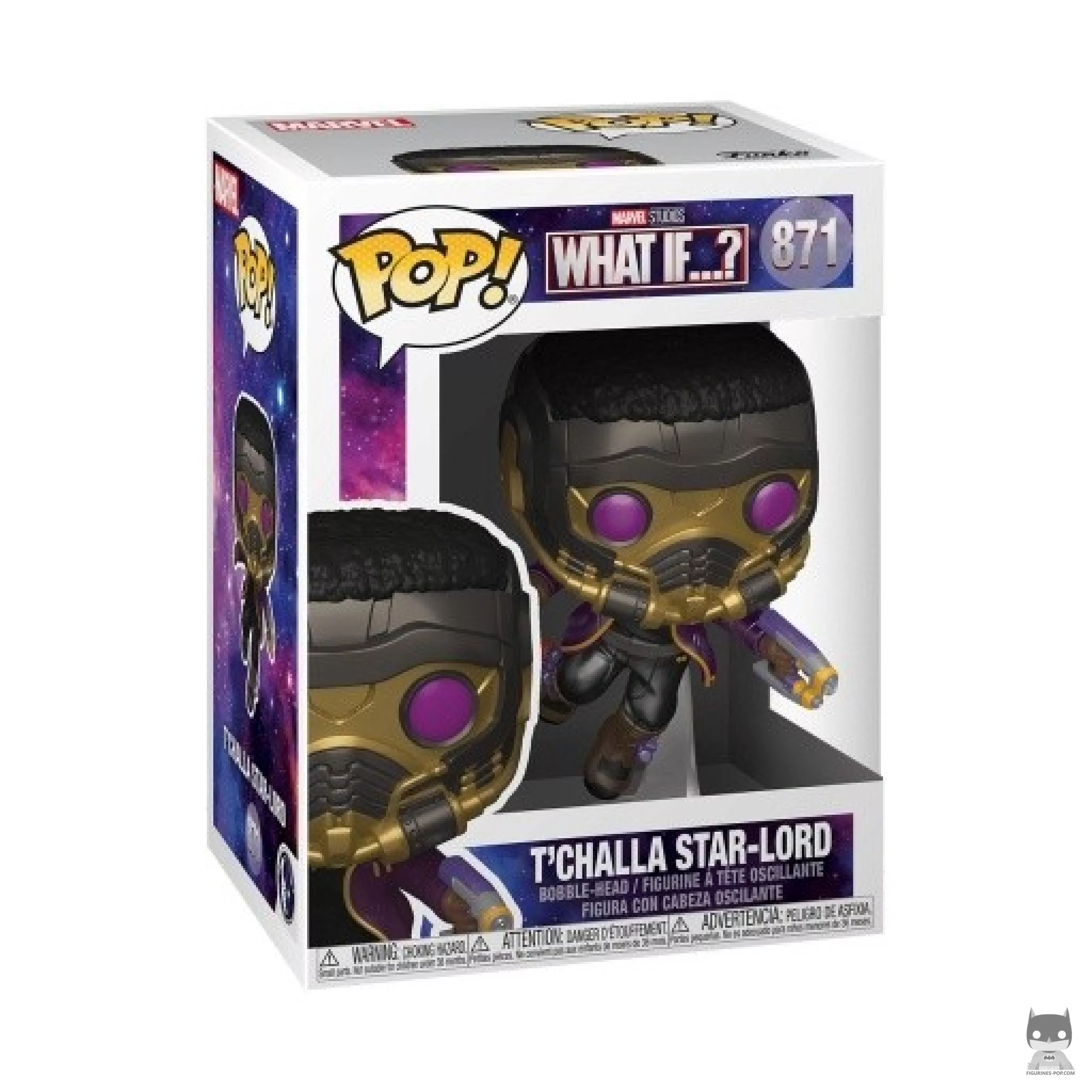 Figurine Funko POP T'Challa Star-Lord (Metallic) avec boîte