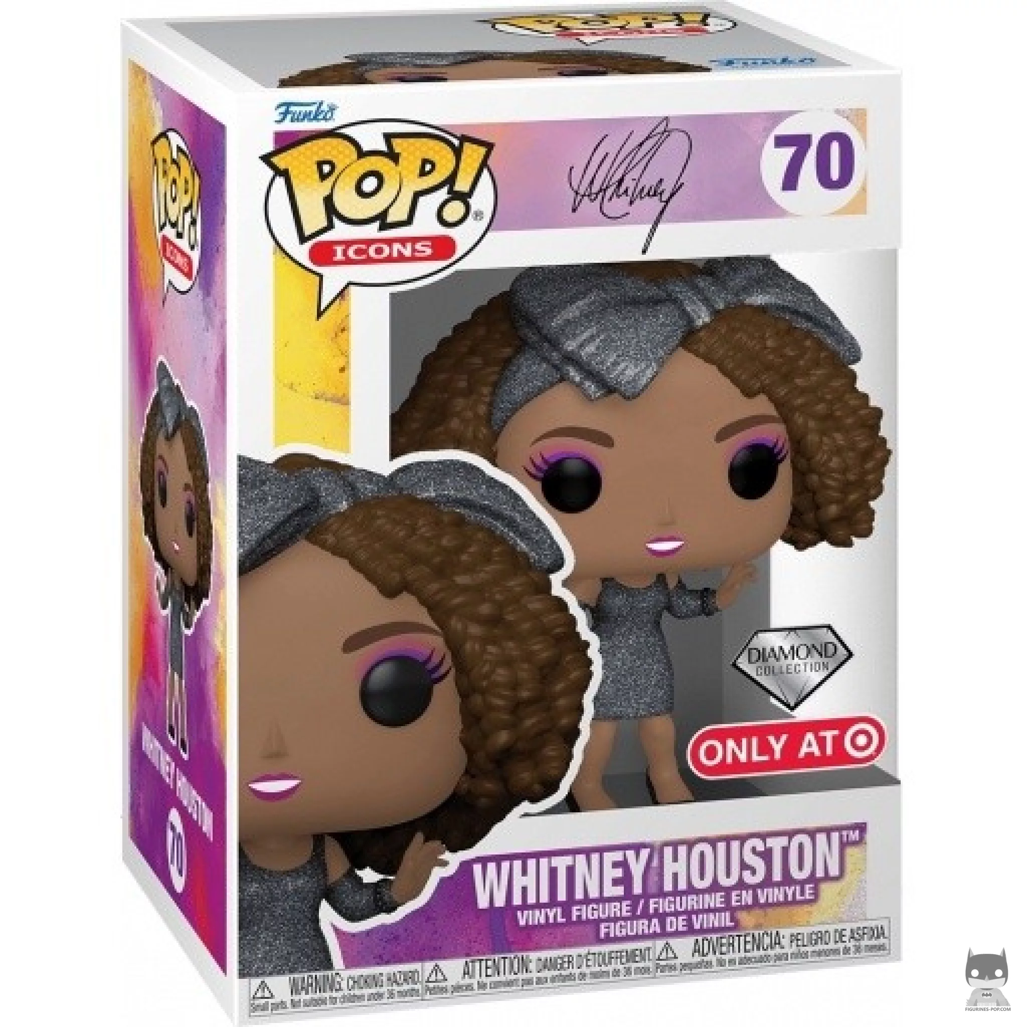 Figurine Funko POP Whitney Houston (Diamond Glitter) avec boîte