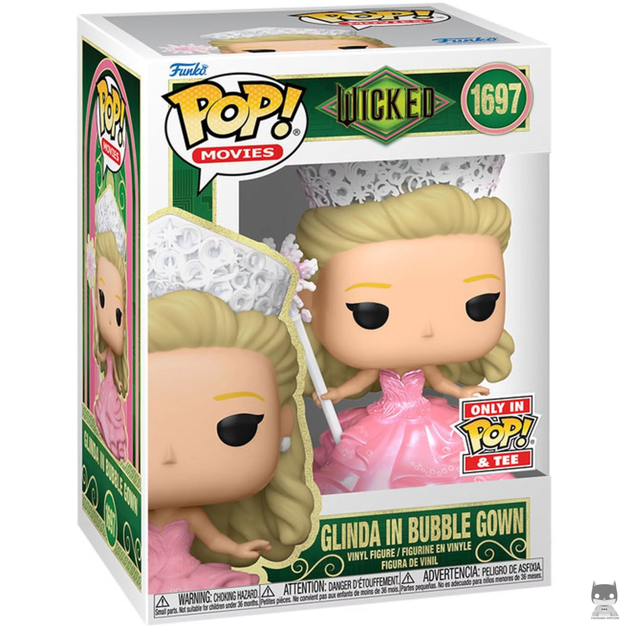Figurine Funko POP Glinda en robe à bulles (Nacré) avec boîte