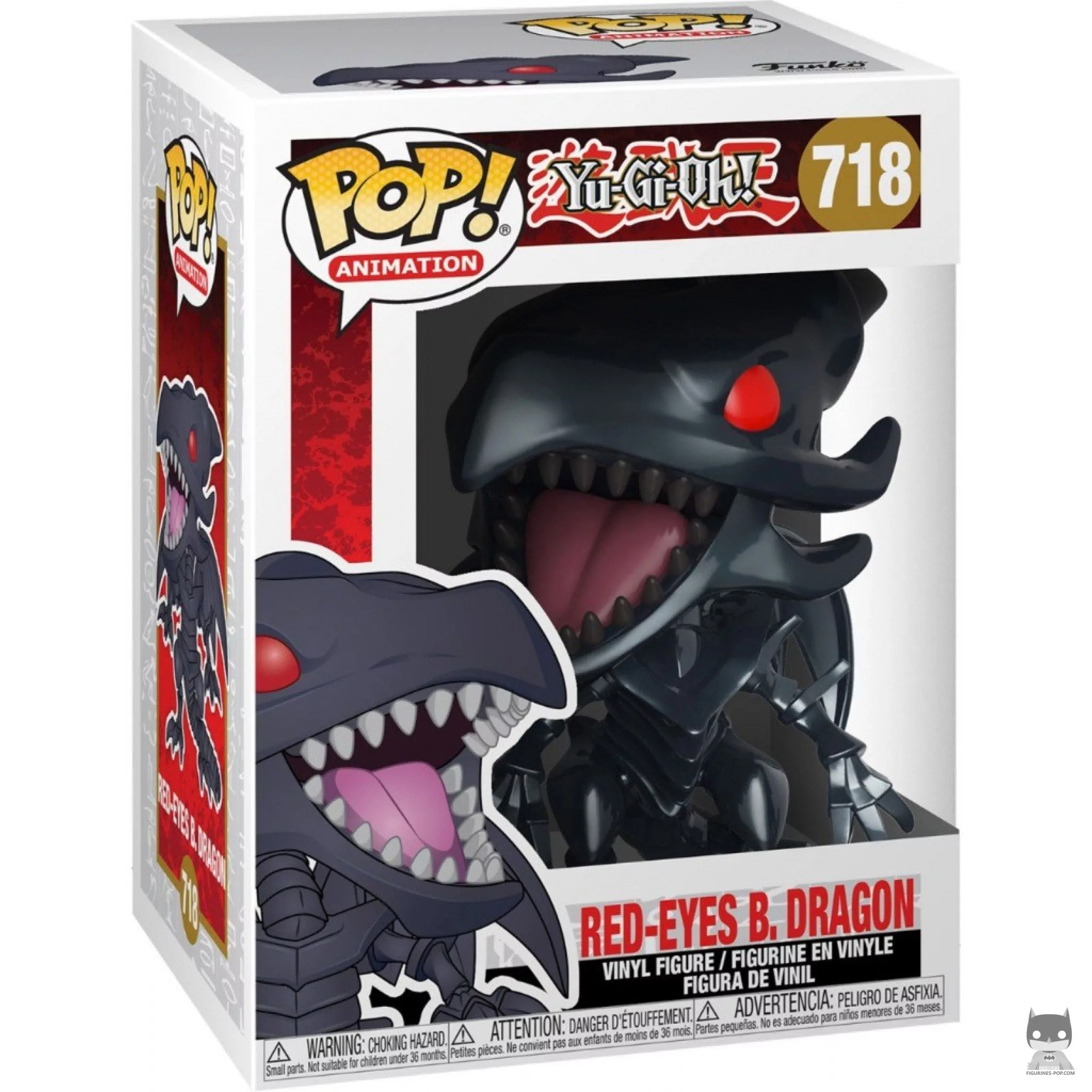 Figurine Funko POP Dragon Noir aux Yeux Rouges avec boîte