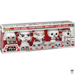 Dark Vador, Stormtrooper, Boba Fett, C-3PO & R2-D2 Bonhommes de neige