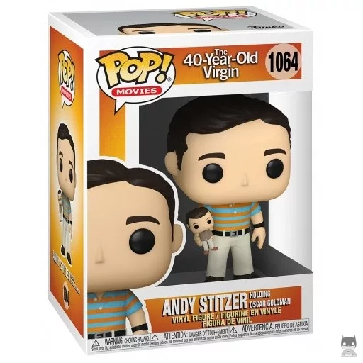 Figurine Funko POP Andy tenant l'Oscar (40 ans, toujours puceau)