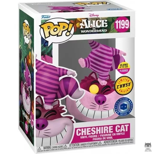 Figurine Funko POP Chat du Cheshire (Chase & Flocked & Glow in the Dark) (Alice au Pays des Merveilles)