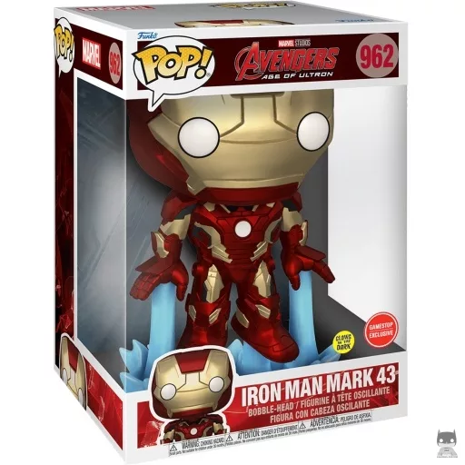 Figurine Funko POP Iron Man Mark 43 (Supersize & Glow in the Dark) (GameStop)