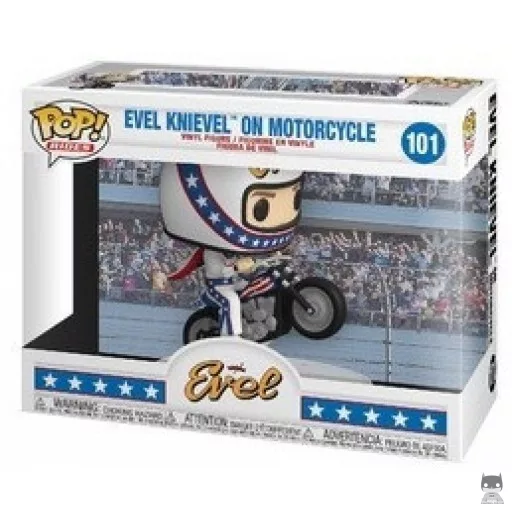 Figurine Funko POP Evel Knievel sur sa Moto (Pop! Vinyl)