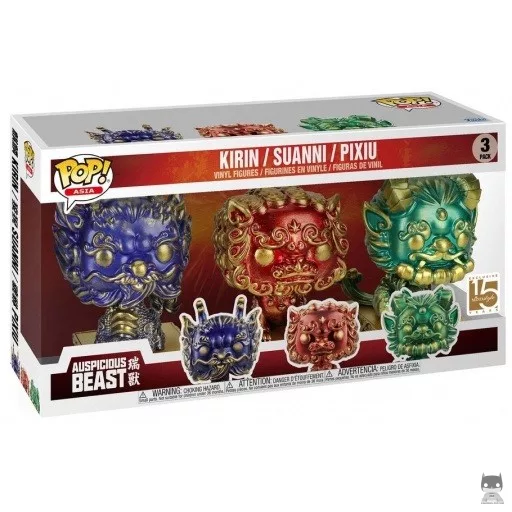 Figurine Funko POP Kirin, Suanni & Pixiu (Bête Auspicieuse)