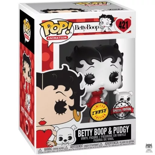 Figurine Funko POP Betty Boop & Pudgy (Noir & Blanc) (Chase) (Betty Boop)