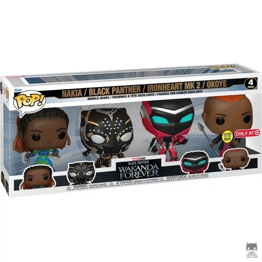Figurine Funko POP Nakia, Black Panther, Ironheart MK2 & Okoye (Glow in the Dark) (Pop! Vinyl)