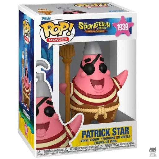Figurine Funko POP Patrick (Bob l'Eponge, le film : Un pour tous, tous pirates !)