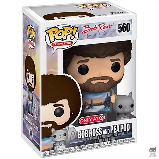 Figurine Funko POP Bob Ross (avec l'Ecureuil Pea Pod) (Bob Ross)