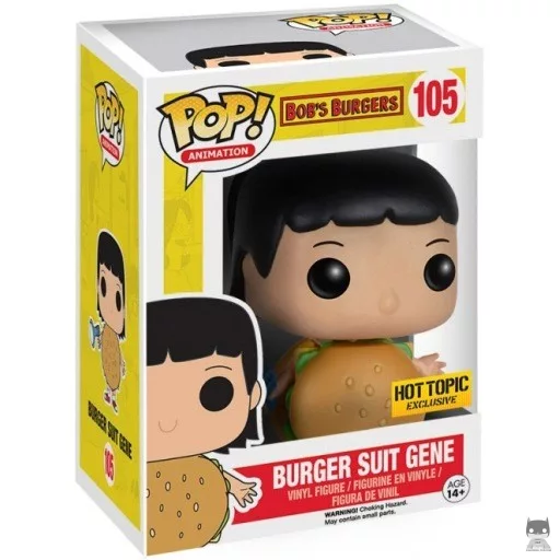 Figurine Funko POP Gene Belcher en costume Burger (Bob's Burgers)