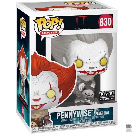 Figurine Funko POP Grippe-Sou avec casquette castor (Noir & Blanc) (Ça : Chapitre deux)