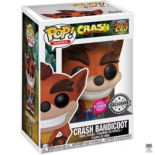 Figurine Funko POP Crash Bandicoot (Flocked) (GameStop)
