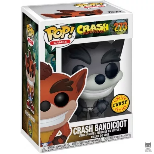 Figurine Funko POP Crash Bandicoot (Noir & Blanc) (Chase) (Crash Bandicoot)