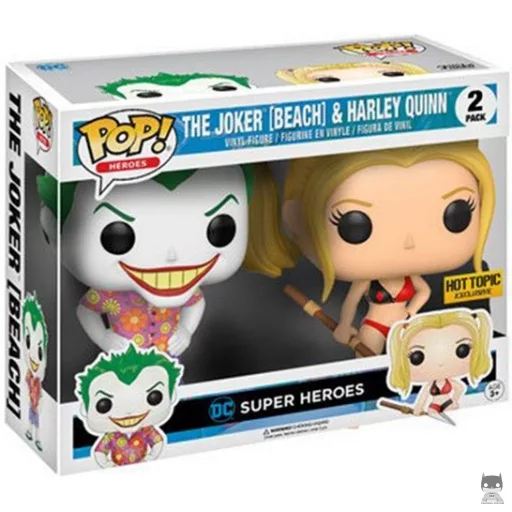 Figurine Funko POP Le Joker & Harley Quinn Plage (Exclusive)