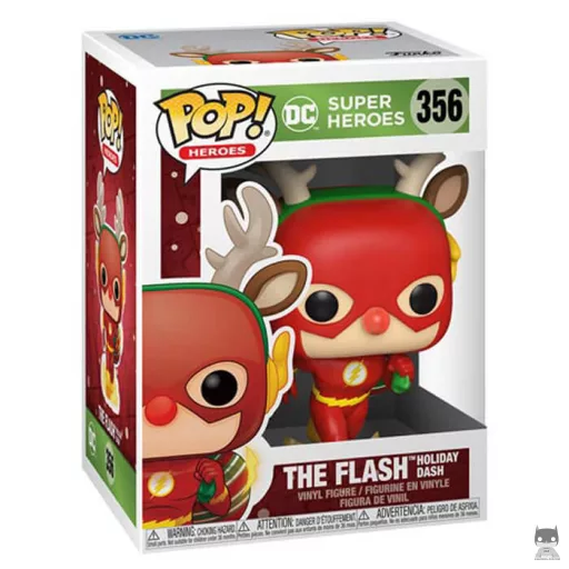 Figurine Funko POP Flash en renne de Noël (DC Super Heroes)