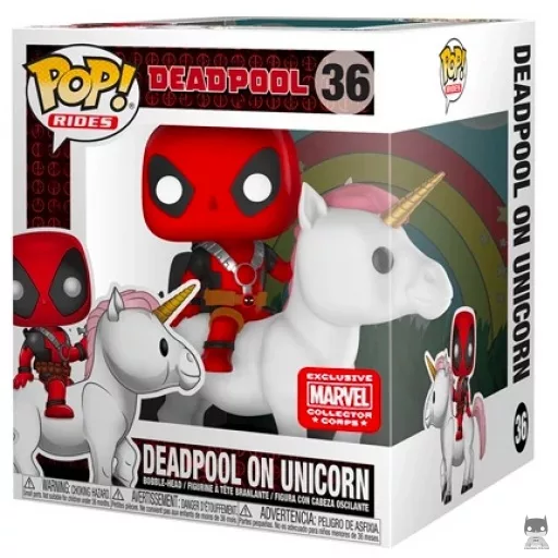 Figurine Funko POP Deadpool chevauchant une Licorne (Exclusive)