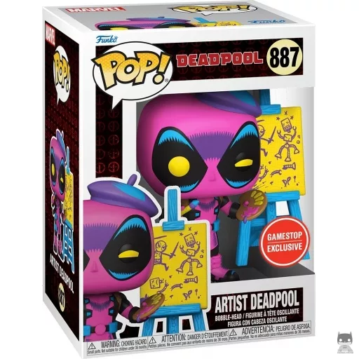 Figurine Funko POP Deadpool Artiste (Blacklight) (GameStop)