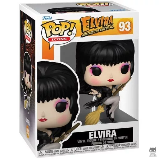 Figurine Funko POP Elvira sur Balai (Elvira, Maîtresse des Ténèbres)