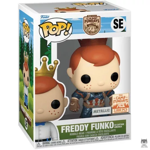 Figurine Funko POP Freddy Funko En Captain America - Métallique (Exclusive)