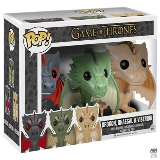 Figurine Funko POP Drogon, Rhaegal & Viserion (Pop! Vinyl)