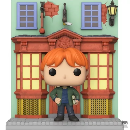 Figurine Funko POP Ron Weasley devant le Magasin d'accessoires de Quidditch (Chemin de Traverse) (Exclusive)