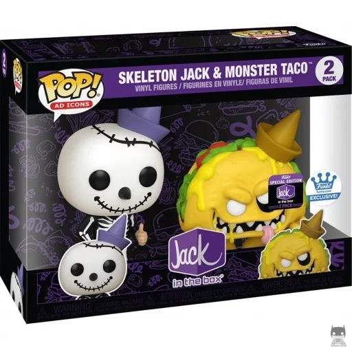 Figurine Funko POP Skeleton Jack & Monster Taco (Exclusive)