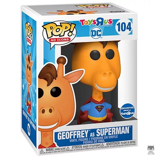 Figurine Funko POP Geoffrey la Girafe (en Superman) (Icônes de marques)