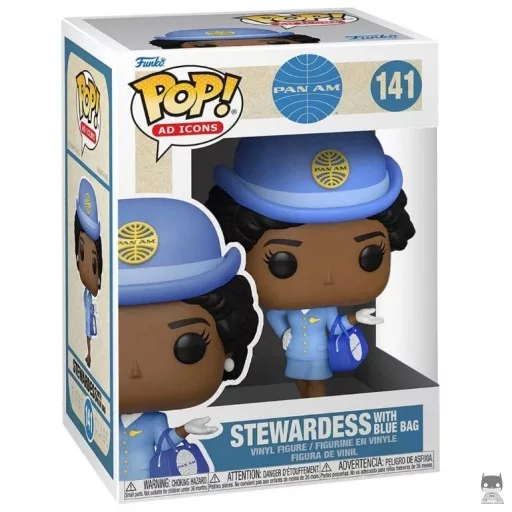 Figurine Funko POP Hôtesse de l'air Pan Am avec sac bleu (Icônes de marques)
