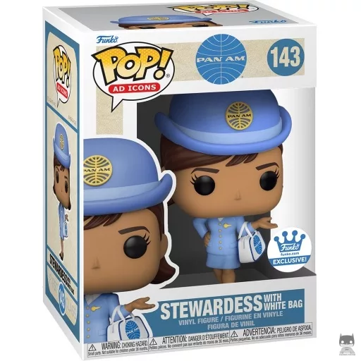 Figurine Funko POP Hôtesse de l'air Pan Am avec sac blanc (Exclusive)