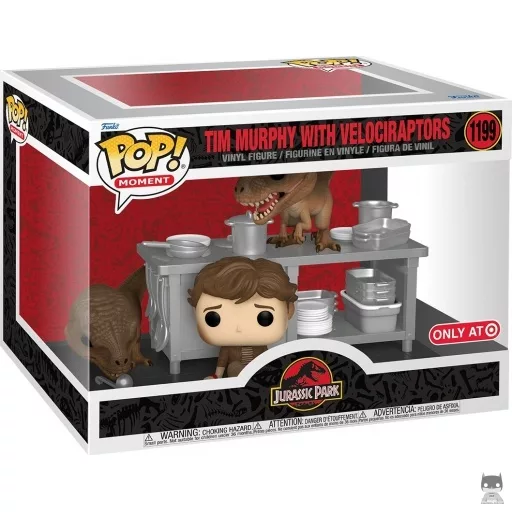 Figurine Funko POP Tim Murphy avec Velociraptors (Target)