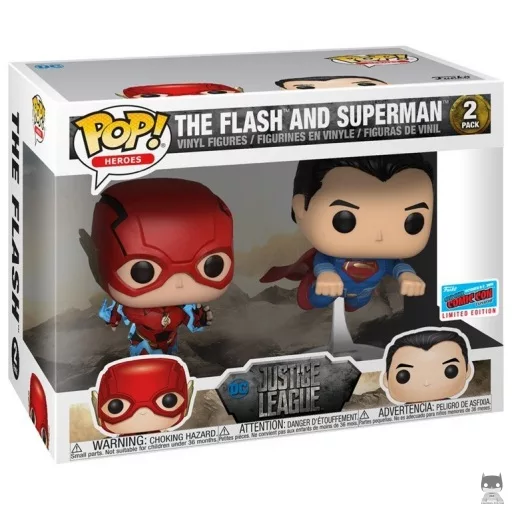 Figurine Funko POP Flash & Superman Course (Exclusive)