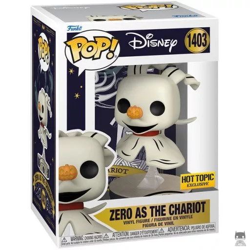 Figurine Funko POP Zero en Chariot (L'Etrange Noël de M. Jack)