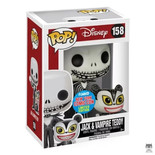 Figurine Funko POP Jack Skellington avec le Vampire Teddy (L'Etrange Noël de M. Jack)