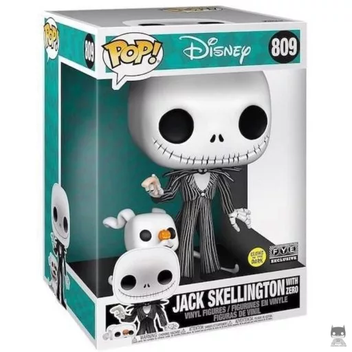 Figurine Funko POP Jack Skellington with Zero (Supersized) (L'Etrange Noël de M. Jack)