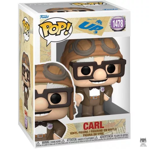 Figurine Funko POP Carl avec Casque Aviateur (Là-Haut)